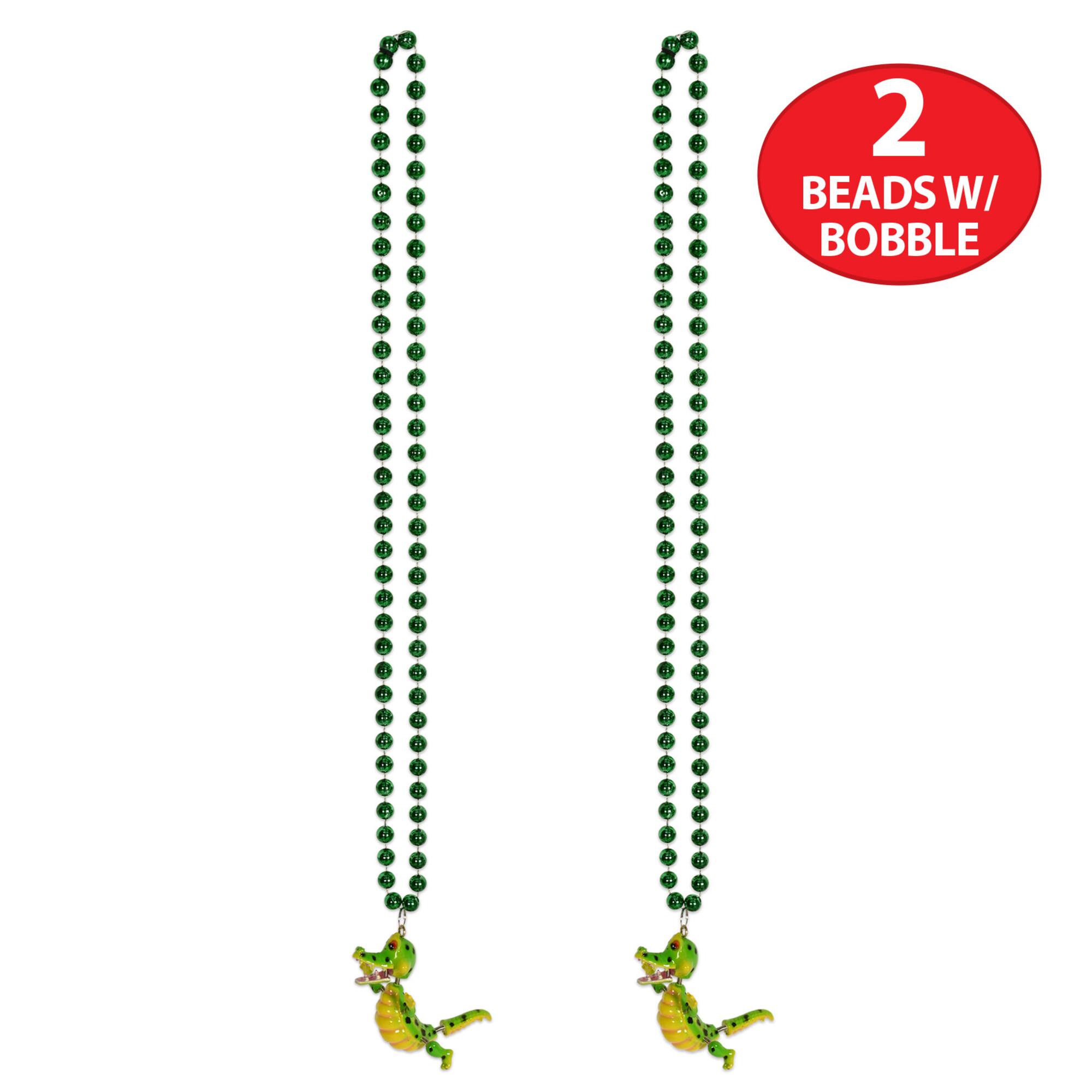 Beistle 36" Beads with Bobble Alligator Medallions, 2ct.